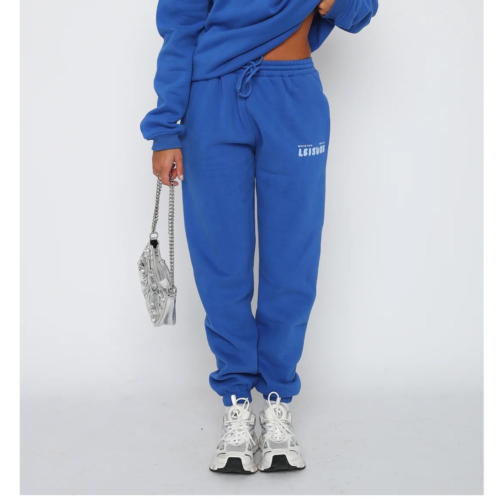White fox, size medium, “Leisure series sweatpants Cobalt”